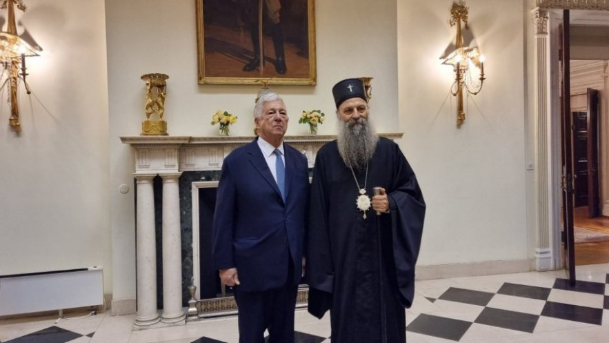 Патријарх и архијереји код престолонаследника Александра