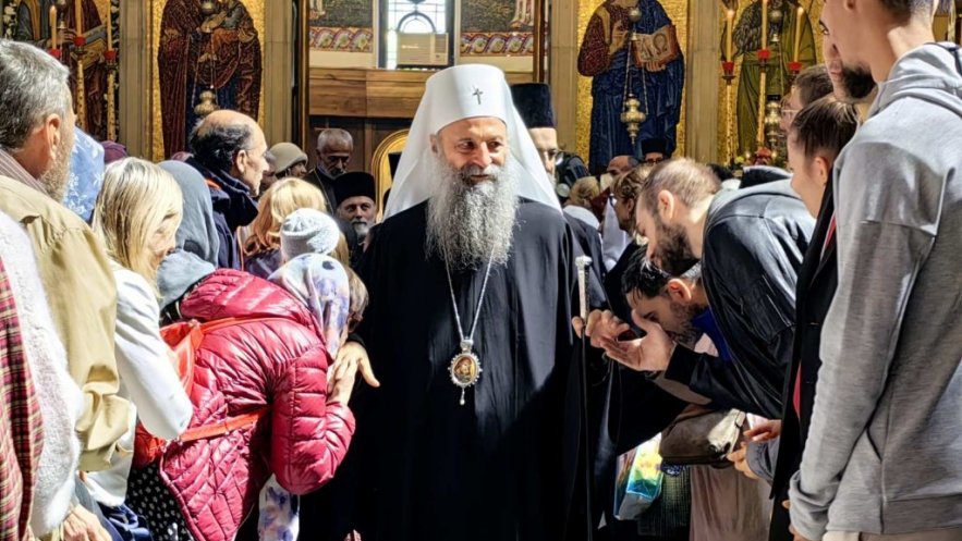 Патријарх на слави Маркове цркве